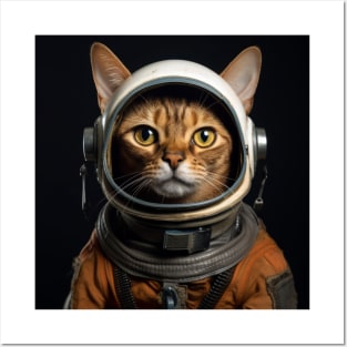 Astronaut Cat in Space - Abyssinian Posters and Art